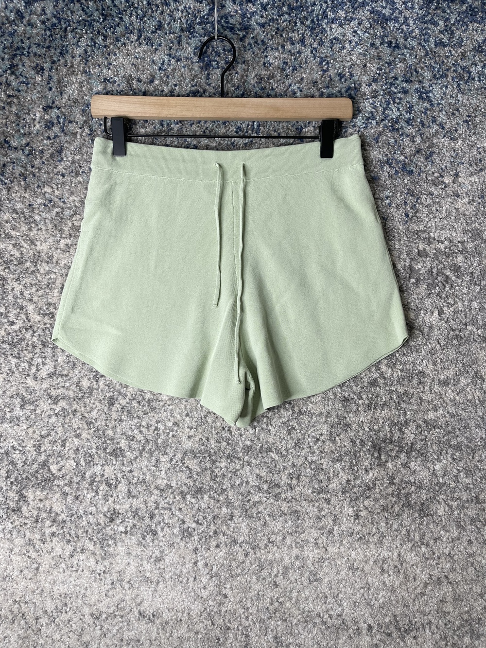Zara Shorts Womens Medium Knit High Rise Lounge Drawstring Waist Lightweight